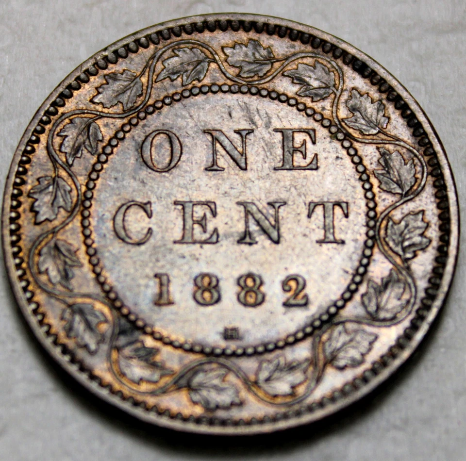 Canada  1882 H  One Cent Almost Uncirculated    249-291 - Image 3 of 4