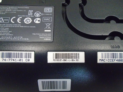 TELÉFONO IP CISCO CP-8941-L-K9. - Imagen 2 de 2