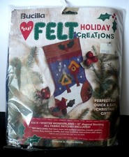 BUCILLA 83610 FELT STOCKING KIT WINTER WONDERLAND NEW