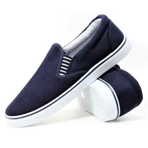 Hombres Niños Marinero Sin Cordones Lona Alpargatas Cubierta Plimsolls Entrenadores Zapatos | eBay