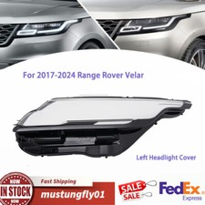 For Range Rover Velar 2017-2023 2024 Left Driver Side Headlight Clear Lens Cover