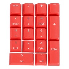 17 Key PBT Keycap Set Mechanical Numeric Keypads for Keyboard, Red