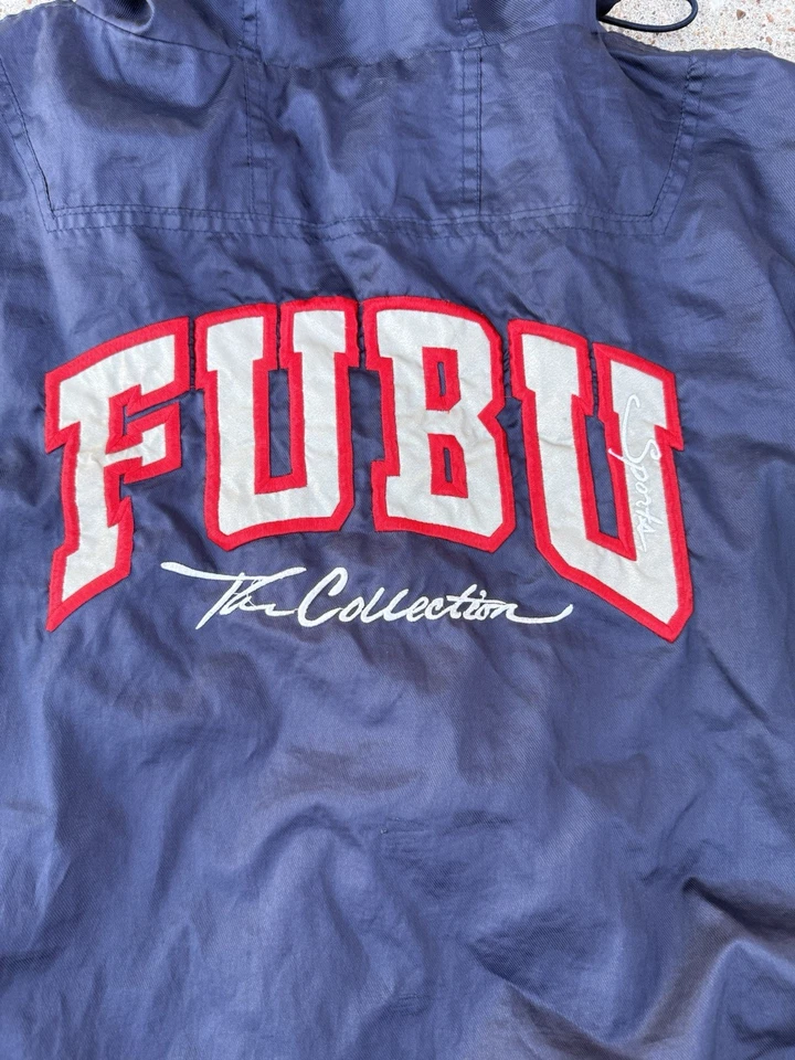 VTG Navy Blue Fubu Windbreaker Size L - Image 4 of 4