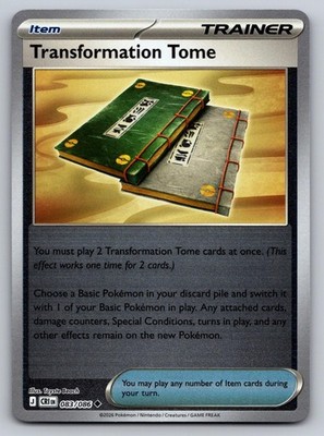 Transformation Tome 083/086 Uncommon Chaos Rising Pokemon Reverse Holo Near Mint