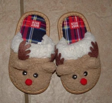 Unisex Baby/Toddler Sz Medium Holiday Christmas Reindeer Slippers BABY DEER