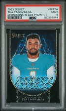2023 Select TUA TAGOVAILOA TRUE 1/1 🔥 Neon Icons Black Prizm PSA 9 Dolphins