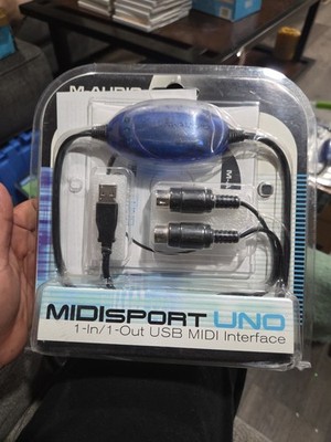 M-Audio MidiSport Uno 1-In/1-Out Cable USB MIDI Interface Mac PC