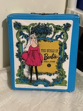 Vintage 1968 Mattel The World Of Barbie Vinyl Doll Case 1002 Blue Green
