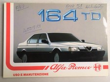 Alfa Romeo 164 TD Car Owners Manual Handbook Italian Edition 1987  #PA4009