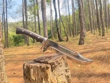 Custom Handmade Carbon Steel Blade Survival Bowie Knife | Hunting Knife Camping