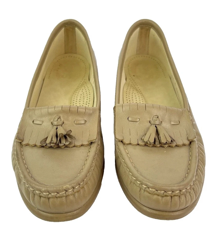 SAS Women's Tripod Comfort tan Leather Slip On Loafers Shoes USA Size 7.5S - Image 2 of 4