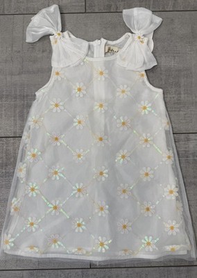 NWT Girl s Doe A Dear Sequin Daisy Mesh Size 4 Dress $59.99