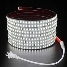 White LED Strip Light Waterproof LED Light Strip AC 110 130V Flexible LED Tape L