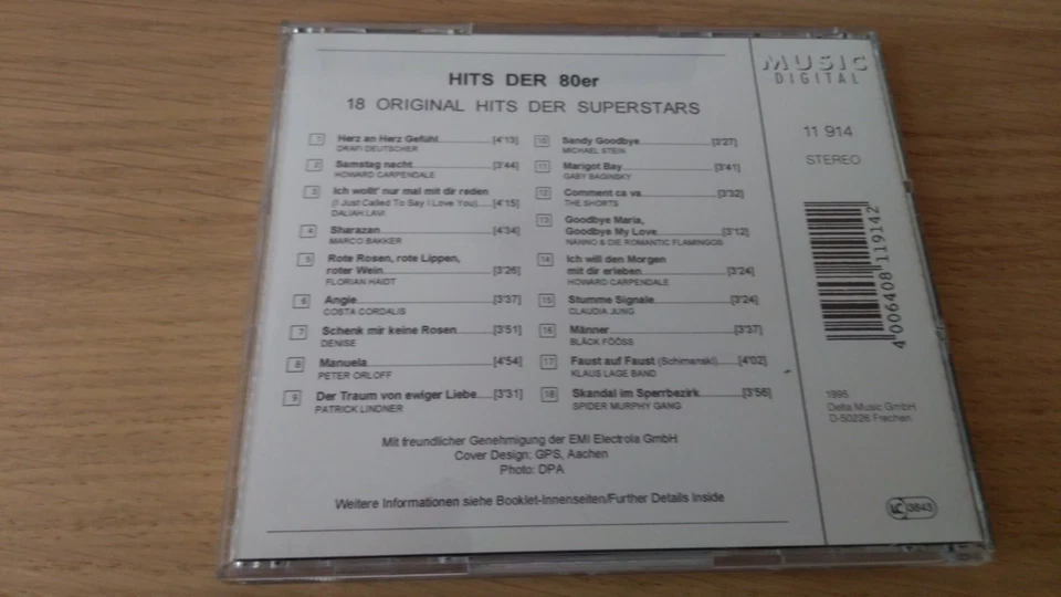 CD "Hits der 80er" 18 original Hits der Superstars - CD - Bild 2 von 3