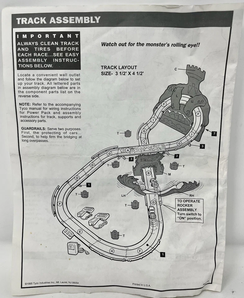 Rampa basculante Tyco Haunted Highway #7881-3 pieza de repuesto y manual Foto 4 de 4