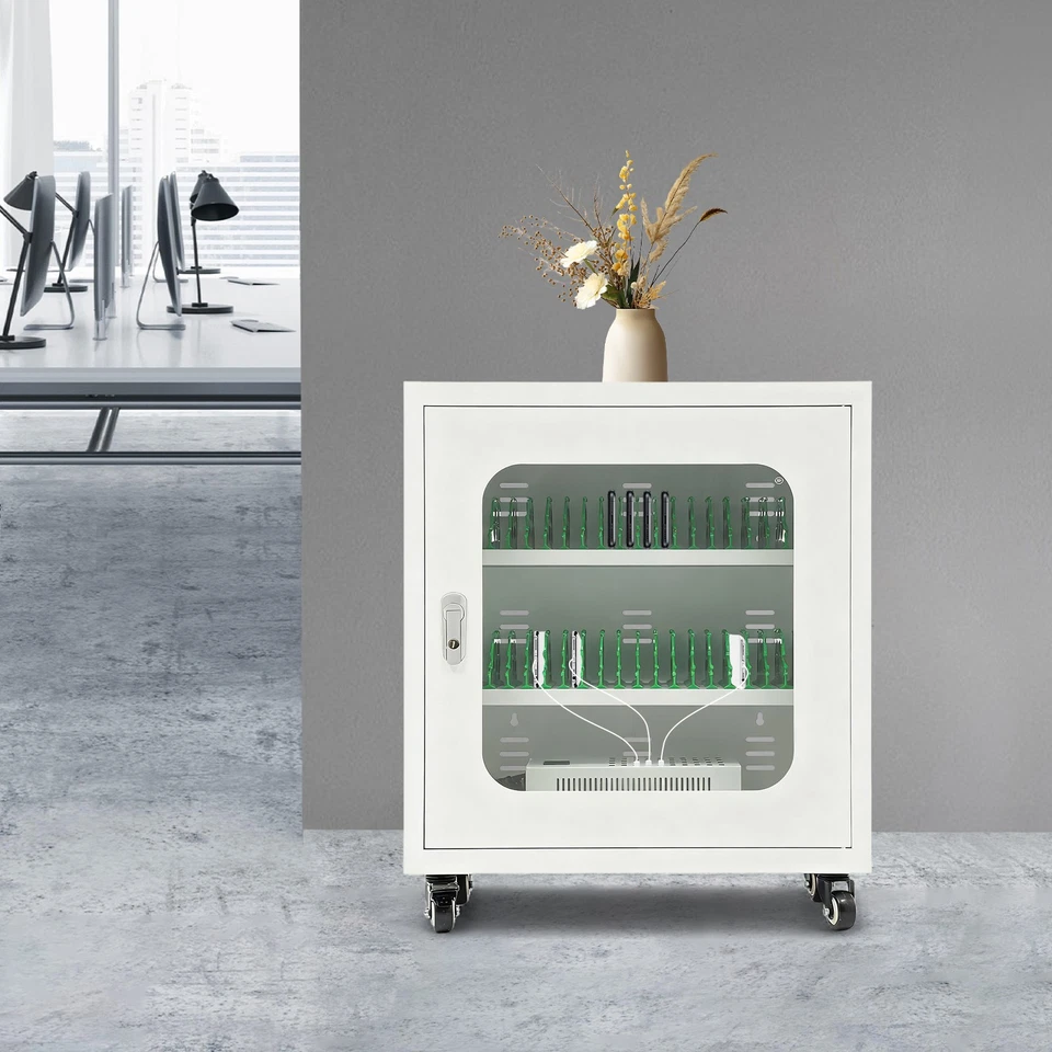 Estación de carga de 40 puertos gabinete de carga para teléfono móvil conjunto de estuche rodante recargable Foto 3 de 4