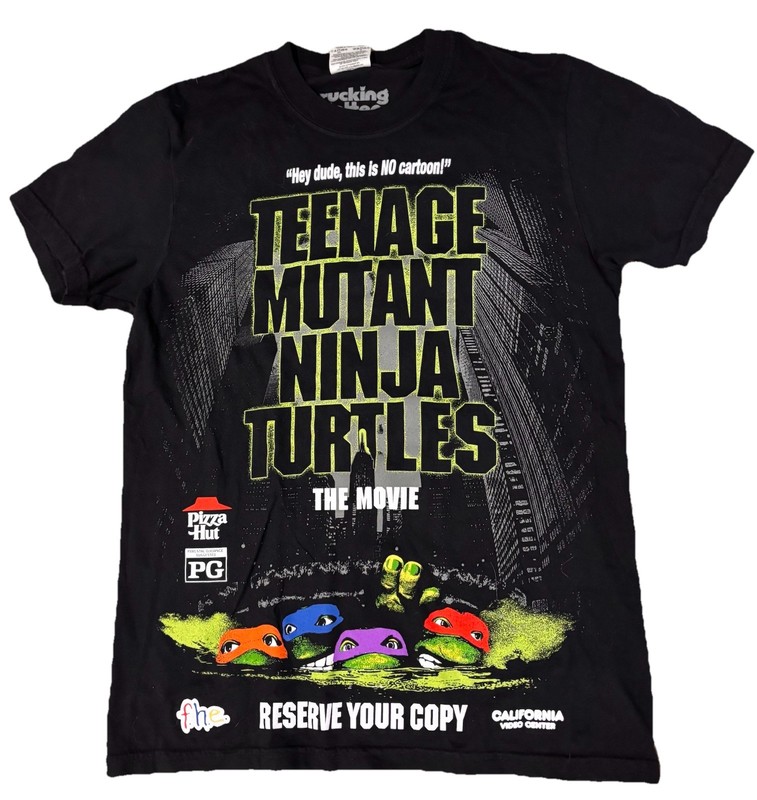 Rucking Fotten S Teenage Mutant Ninja Turtles VHS Pizza Hut Shirt Vintage Style