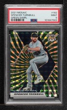 2021 Panini Mosaic Green Swirl Prizm 4/11 Spencer Turnbull #182 PSA 9 MINT 0e2x