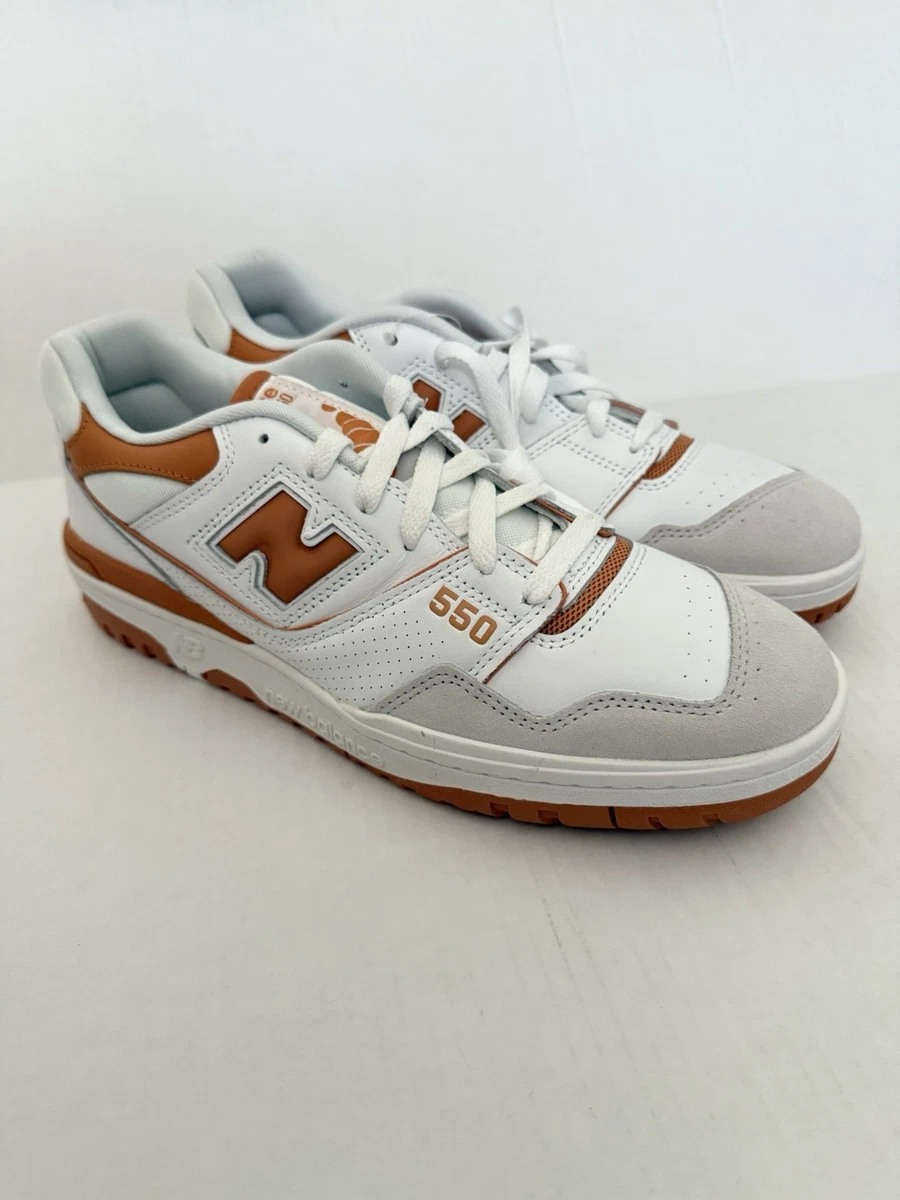 New Balance 550 White Burnt Orange Sneakers Retro BB550LSC Sz 11.5 # 318 New Balance 550 Burnt Orange White Casual Sneakers BB550LSC  main image 4