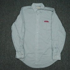 Ole Miss Rebels Shirt Men Small Blue GenTeal Check Long Sleeve Button Up