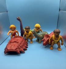 Vtg 1987 Playskool Definitely Dinosaurs  Caveman Figure Lot Triceratops