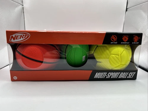 Juego de mini pelotas deportivas de espuma Nerf - Juego de espuma de fútbol, balón de fútbol + baloncesto-