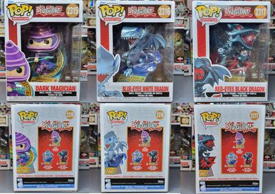 Funko Pop! Premium Yugioh Dark Magician Blue-Eyes White Dragon Red