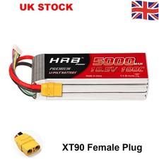 HRB 5000mAh XT90 LiPo Battery 18.5V 5S 100C For RC Helicopter Airplane Car Truck