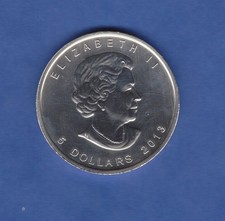 CANADA oncia ARGENTO SILVER 999 PROOF anno 2013 - 5 Dollari MAPLE