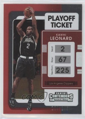 2021-22 Panini Contenders Playoff Ticket 104/249 Kawhi Leonard #22 s7f