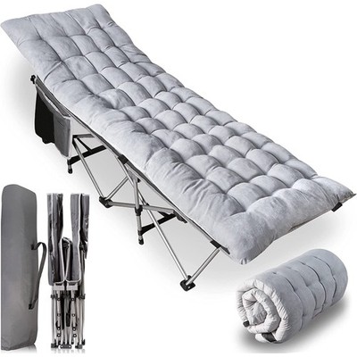 ZoneTech TA0013 Folding Camping Cot and Cot Pad Set for Outdoor Camping and