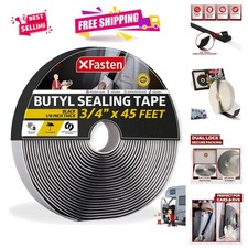 Black Butyl Tape 3/4" x 45ft - Strong Leak-Proof Seal for All Surfaces