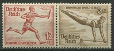 Impero tedesco stampe combinate 1936 Olimpiadi W 109 con piega