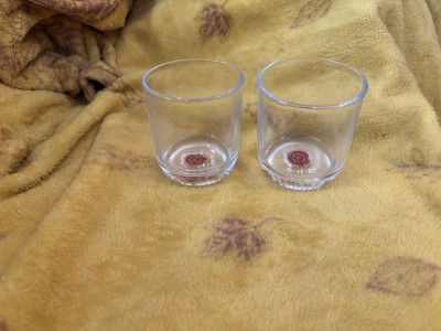 Jim Beam Bourbon Whiskey Rocks Glasses Matching Set 2 Red Emblem Bar Entertain