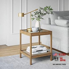 Nathan James 33301 Hayes Solid Wood Nightstand, Bedside, End or Side Table in