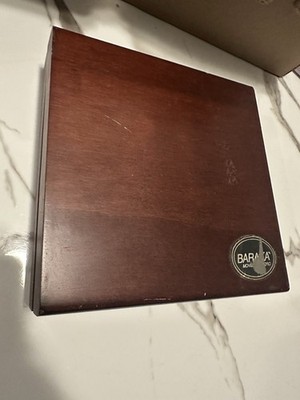Baraka Brown Wood Lined Jewelry Gift Box, Rectangle Shape, Holds 1 Piece
