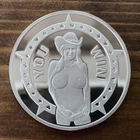 1 oz Silver Round / Adult Novelty Woman Cowgirl "You Win, You Lose" Poker Chip