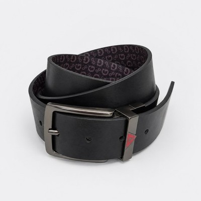 Guess Men s Reversible Black Brown Monogram Belt