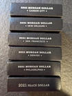 2021 Morgan & Peace Dollar 6 Coin Set with OGP & COA's w/ Carson City & NO Mints