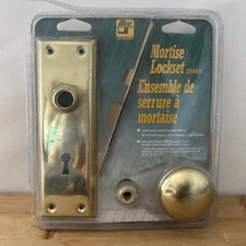 Ilco Unican Mortise Lockset NIP Brass Indoor Skeleton Key Vintage-Style Lock