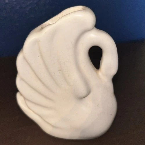 VINTAGE UNMARKED MCCOY? Haeger? MCM SWAN PLANTER VASE HOLDER