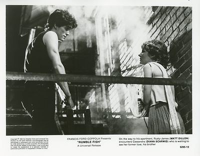 MATT DILLON DIANA SCARWID RUMBLE FISH F F COPPOLA 1983 VINTAGE PHOTO N ...