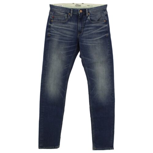 Spodnie dżinsowe męskie S OLIVER KEITH Slim Stretch niebieskie 24077 - Zdjęcie 1 z 2