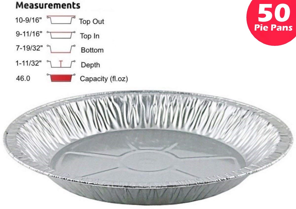 Handi-Foil 11" Disposable Pie Pan Tin 1 11/32" Deep 50/PK -Extra Deep Pie Plates