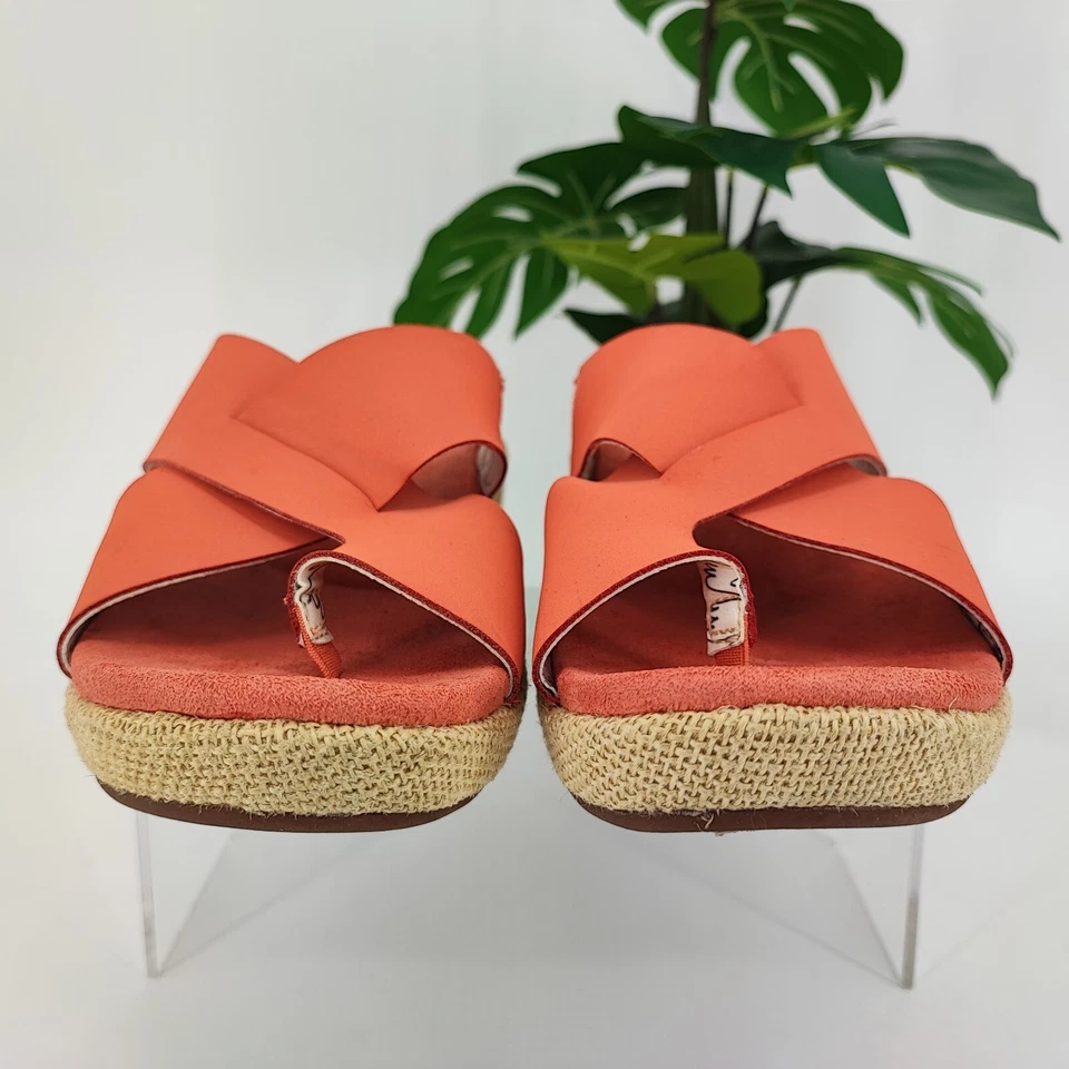 Sandália anabela Spenco feminina Oasis terracota 8 apoio espadrille tamanho 10 W - Imagem 2 de 4