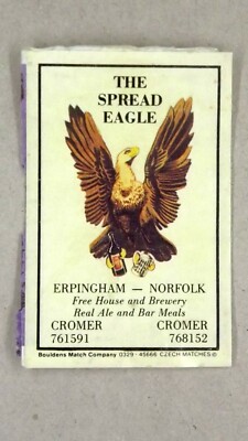 Matchbox Label Pub The Spread Eagle Erpingham Cromer Norfolk MU572