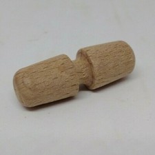 Holz Knebel abgerundete Enden 1,25 Zoll / 32 mm Knöpfe Vintage