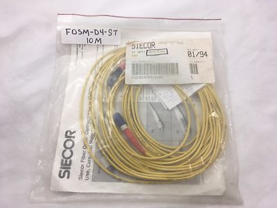 Siecor Yellow Fiber Optical Cable FOSM D4 ST 10M 