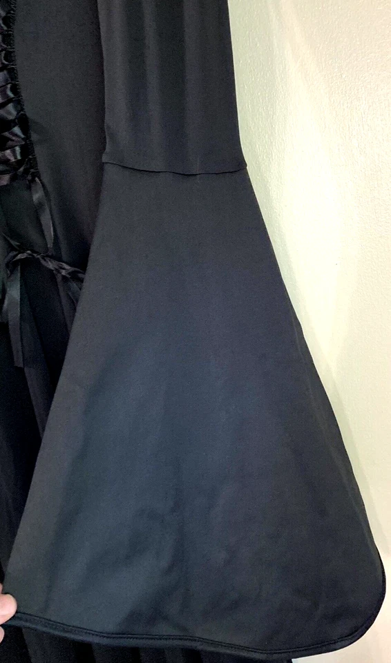 Day of the Dead Sugar Skull Bride Mask Black Veil & Black Dress Costume Adult - Image 4 of 4