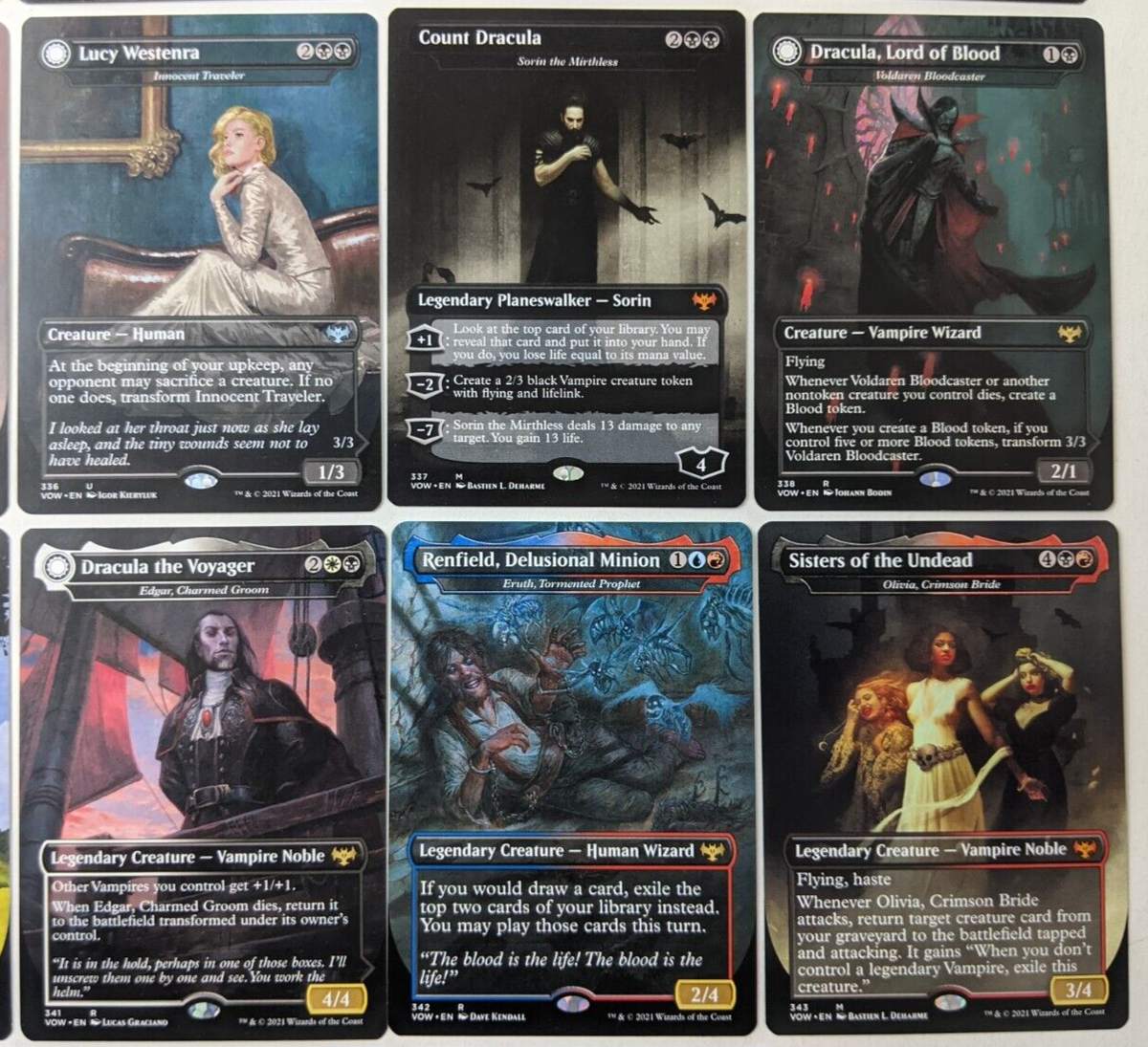 Dracula MTG Complete Set 18 Card Magic the Gathering Innistrad Crimson Vow  Art | eBay